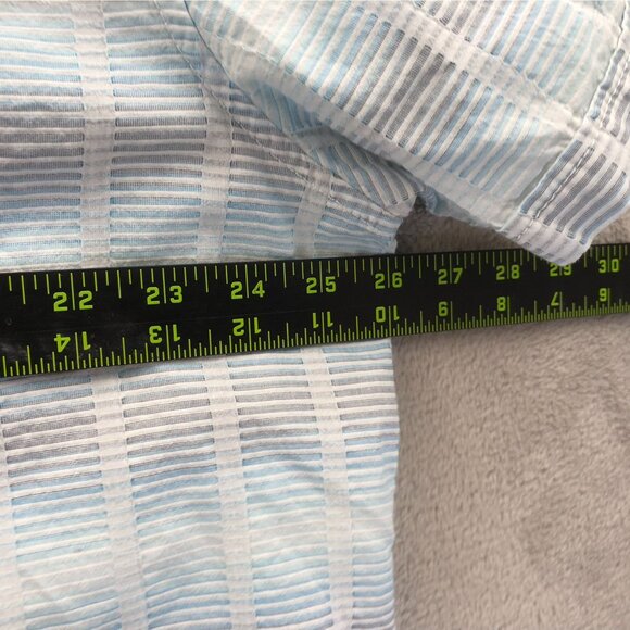 Tommy Bahama Mens Shirt XXL Blue Short Sleeve Button-Up Striped Classic Casual - Picture 8 of 10